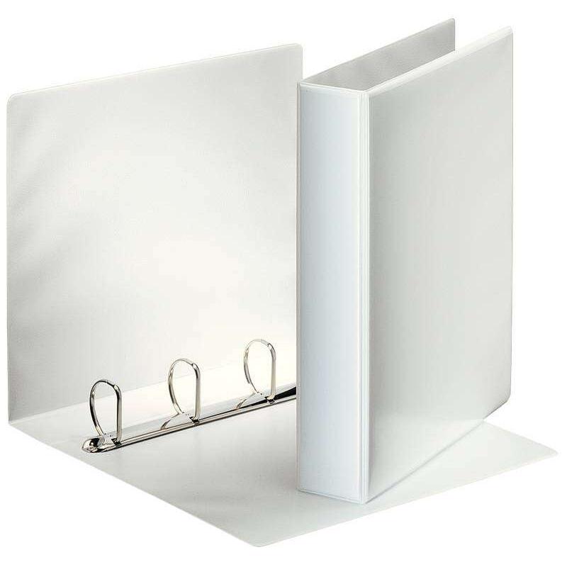 Esselte carpeta canguro gama basica 40mm - mecanismo 4 anillas mixtas - 2 bolsillos exteriores - a4 - blanco