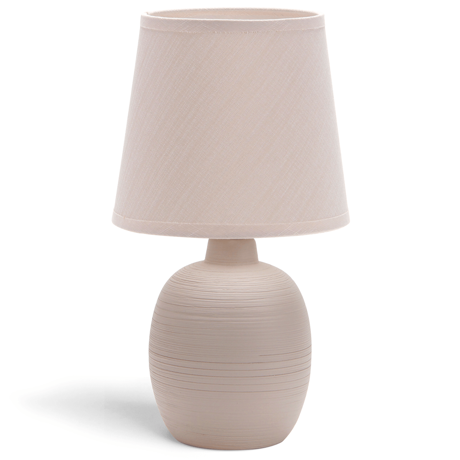 Aigostar - Lámpara de Mesa E14, LED Luz Mesita de Noche, Pantalla de Tela, Lámpara Escritorio Diseño Clasico Vintage para Dormitorio, Estudio, Salon etc