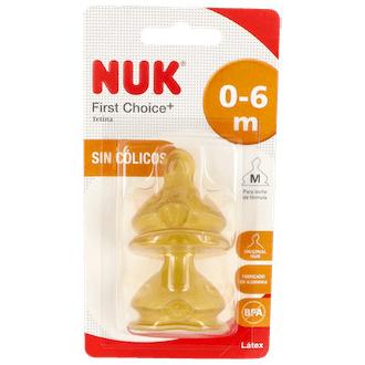 Nuk Tetina Látex Boca Ancha T1 Orificio M 2Uds