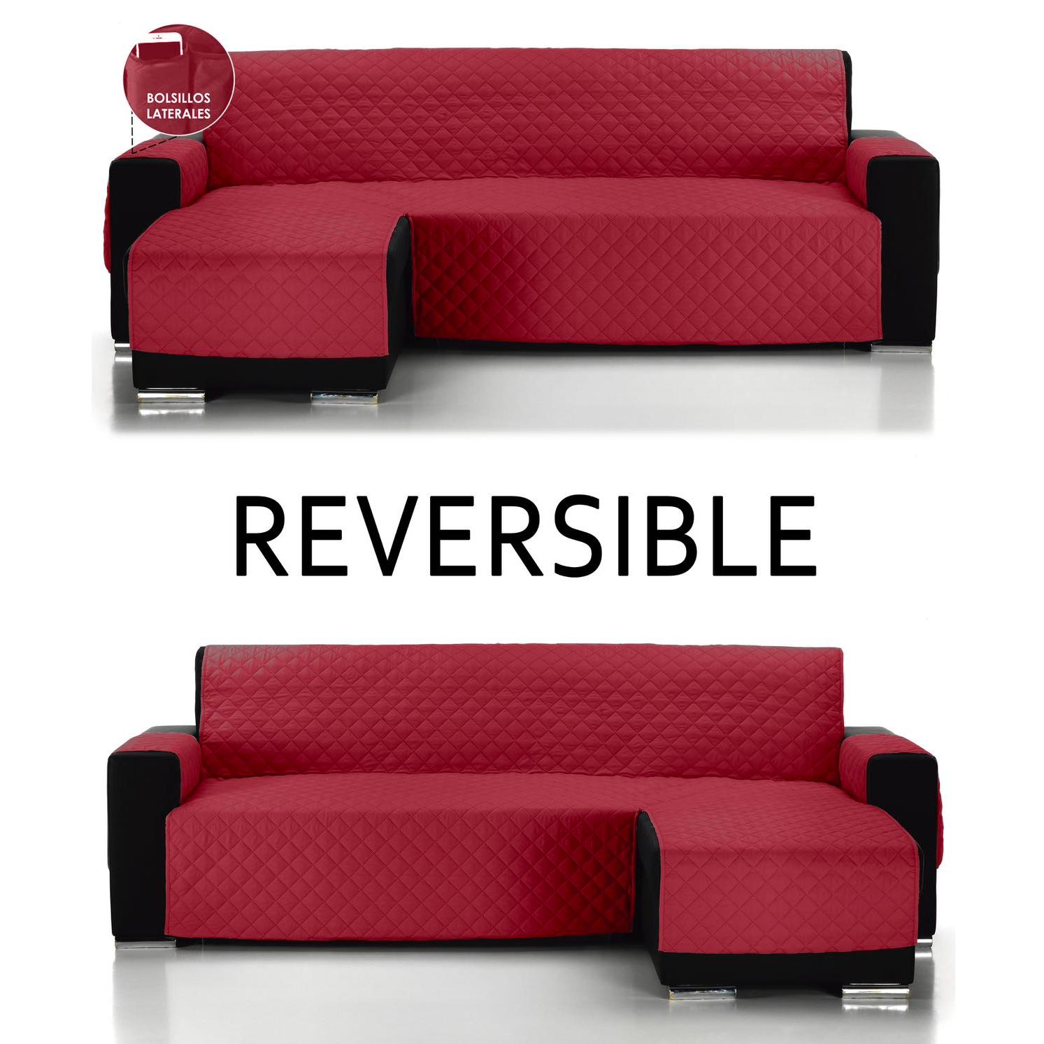 ALMERITEX 2000 Cubre Sofa Chaise Longue Reversible - Protector Sofá-Acolchado Sofá-fácil de Limpiar