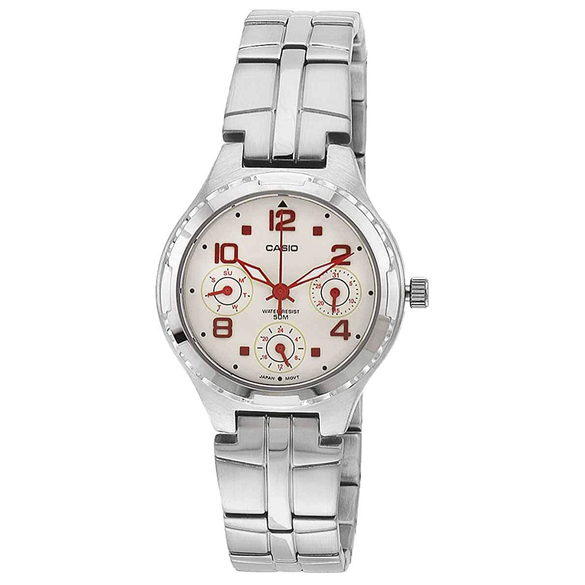 Casio Ltp-2064a-7a2  Reloj Para Para Mujer Color Plateado
