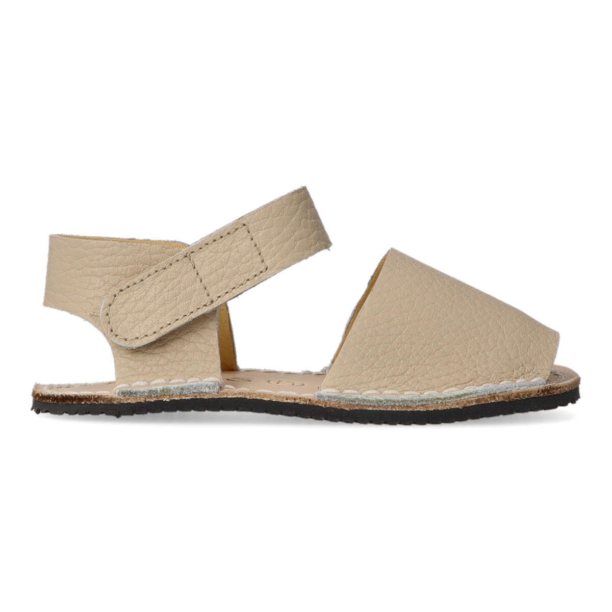 Peke's by Vanessa - Sandalias ibicencas PEKES con pala glitter dorada, suela de goma flexible y cierre de velcro para niñas, comodidad respetuosa del desarrollo del pie