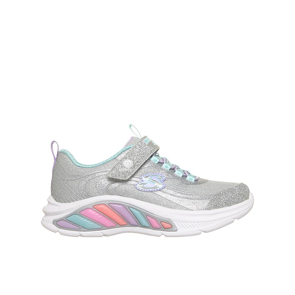 Skechers Deportivas de Niña Rainbow Cruisers Glitzy Glo modelo 303726LC_SLBL color Plateado con velcro 90088