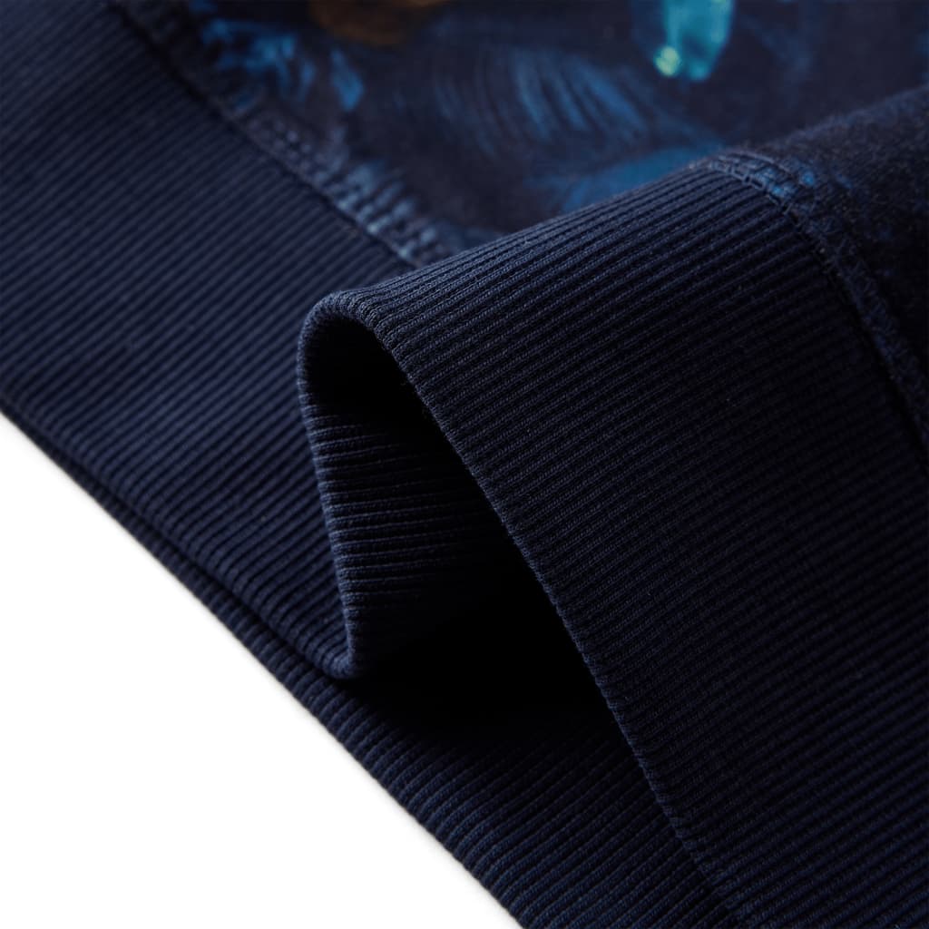 Sudadera para Niños con Estampado de León y Planta Ropa Infantil Azul Marino
