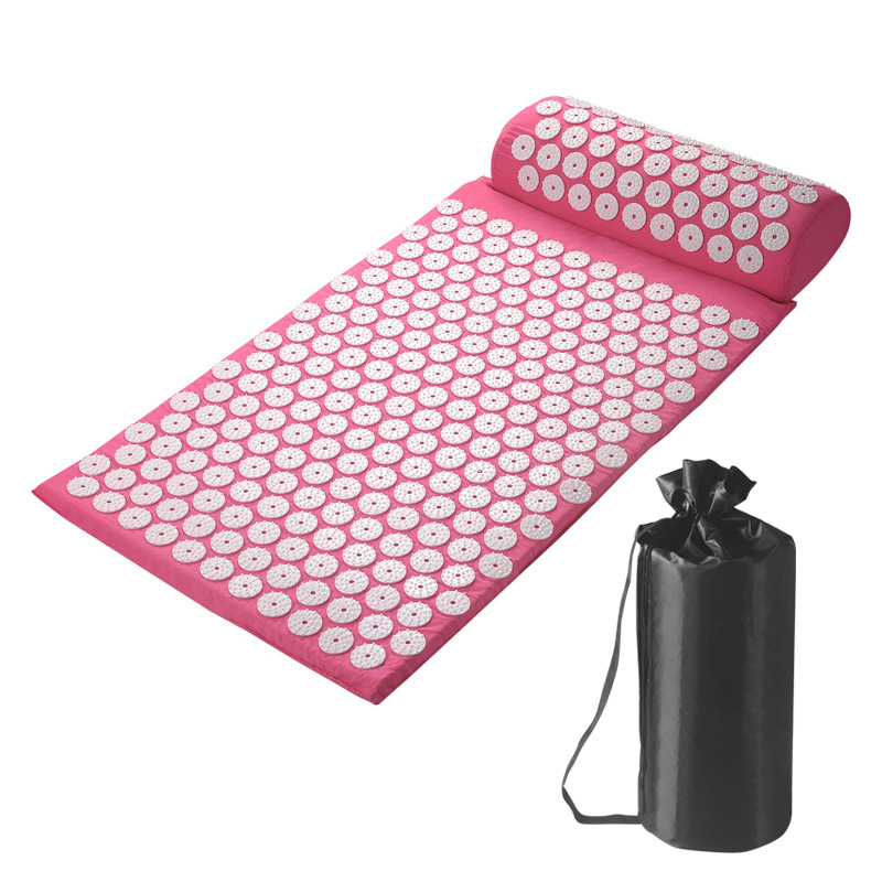 TK Esterilla de yoga, kit de acupresión, juego de esterilla de acupresión, almohada y bolsa de acupresión, alivia el dolor de espalda y cuello, relaja los músculos
