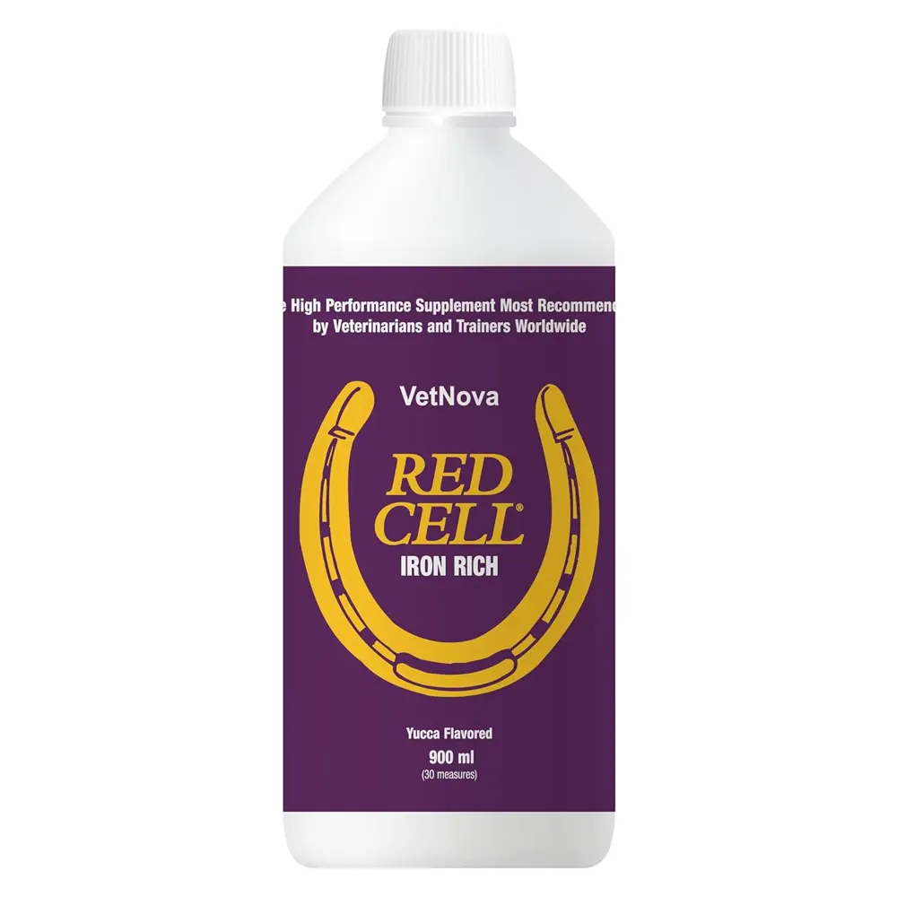 RED CELL® 900 ml suplemento de alto rendimiento para caballos Vetnova