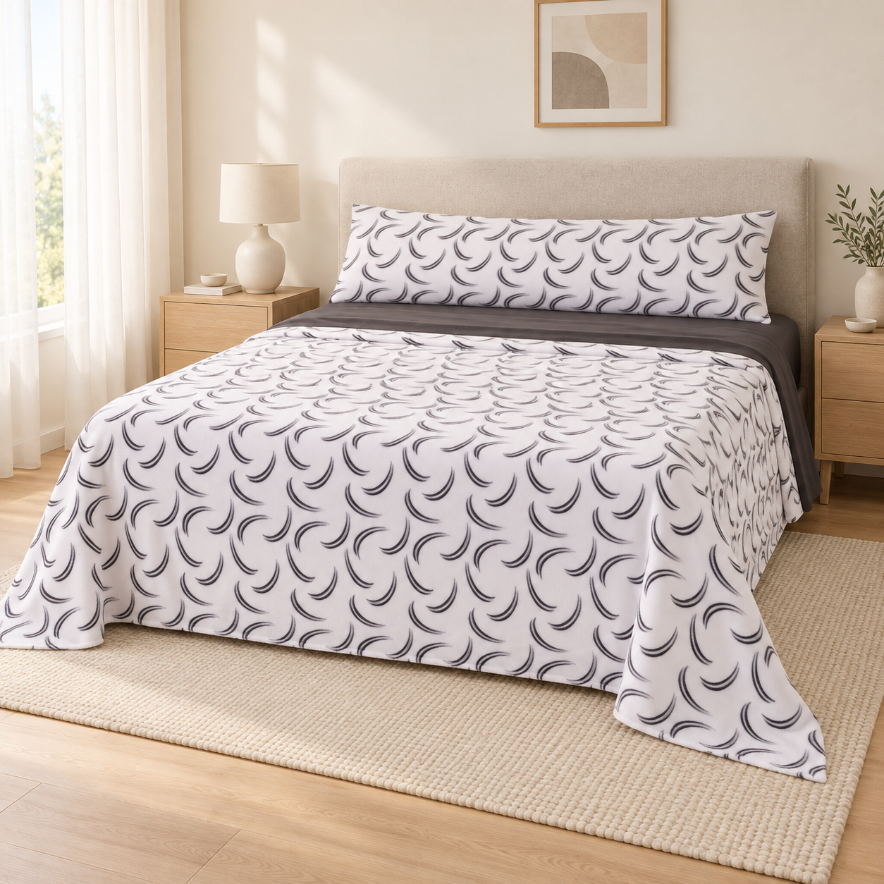 OsoNube Coralina – Juego de Sábanas de Invierno Grueso y Extra Cálido | Sábana Bajera + Encimera + Funda de Almohada | Tejido de Coralina Ultrasuave | Para Camas de 90, 105, 135 y 150 cm