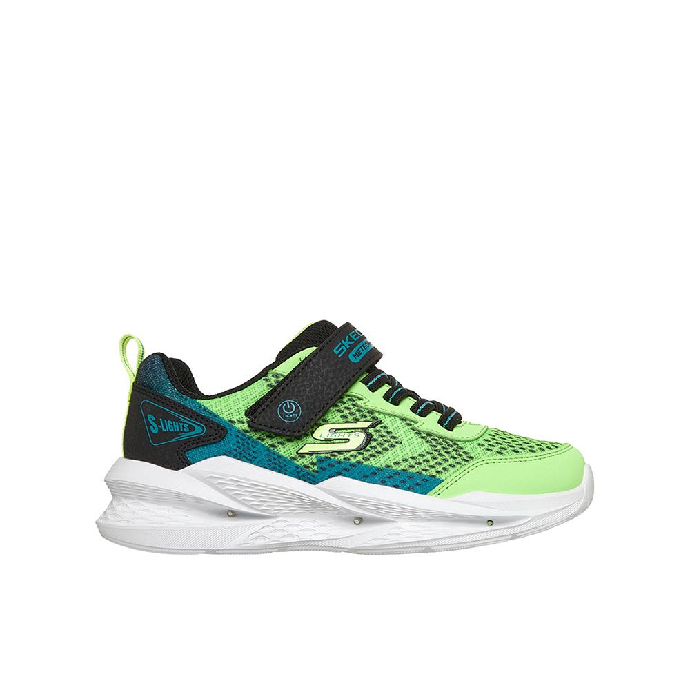 Skechers Zapatillas S Lights Meteor-Lig en color Verde de Niño modelo 401490LC_LMBK con plataforma de 4cm y velcro 90107