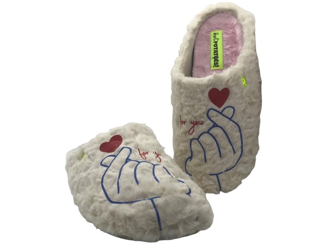 Zapatillas de Casa Mujer Gioseppo Hot Potatoes 80946: Destalonadas, Pelo Rizado Abrigado y Plantilla Extraíble