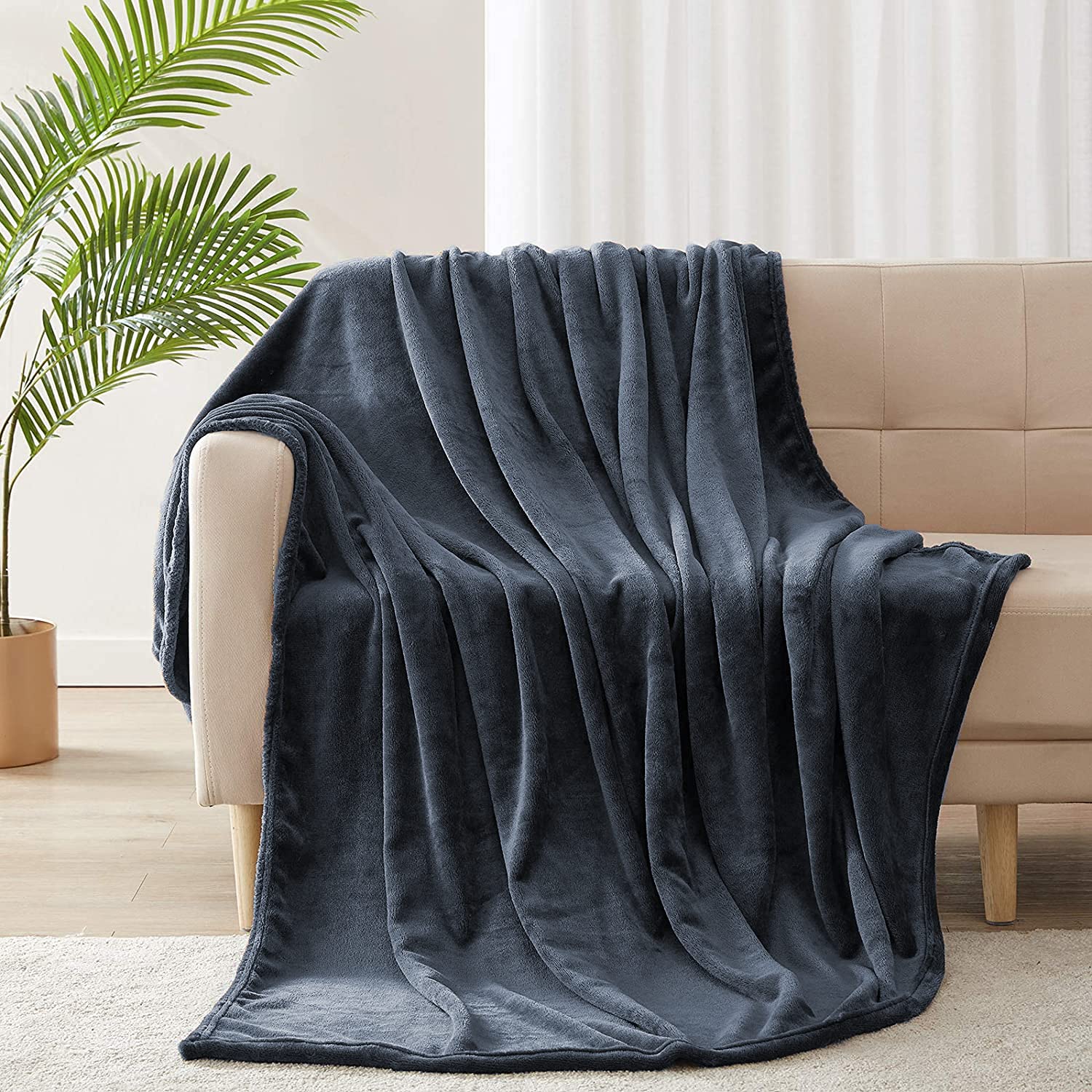 Yibo Manta de Franela para Sofá, Manta de Franela para Cama, Manta para Mascotas, Mantas Ligeras, Extra Suave Cálido