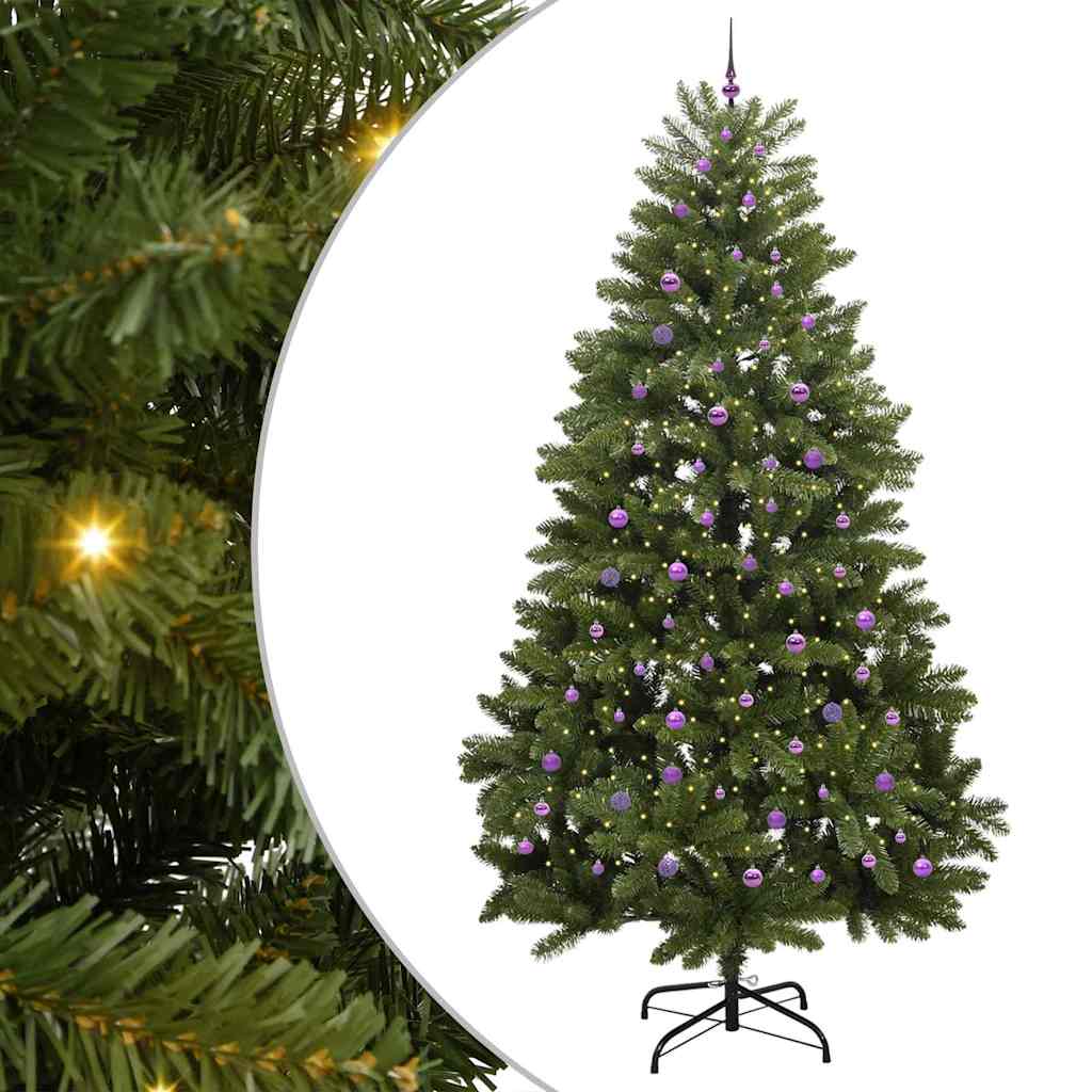 vidaXL Árbol de Navidad artificial 300 cm 300 LED Blanco Cálido Verde