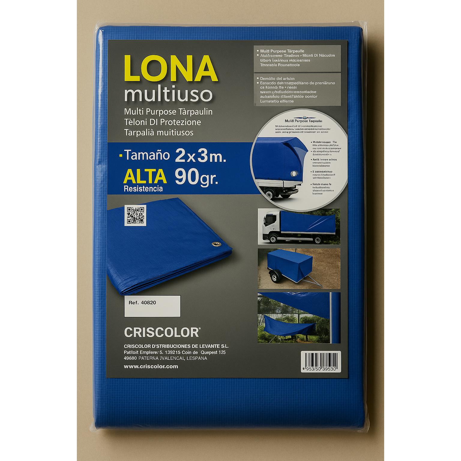 Lona Impermeable Reforzada Azul – Multiusos para, Moto, Madera, Camping y Protección Exterior