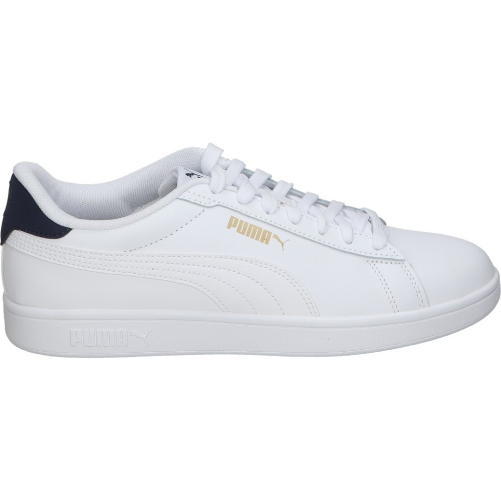 PUMA | Zapatilla Puma Smash 3.0 L para Hombre – Deportiva en Color Blanco y Detalles en Negro – Sneakers con Cordones – Estilo Casual – Cómodas – Modelo 390987-13