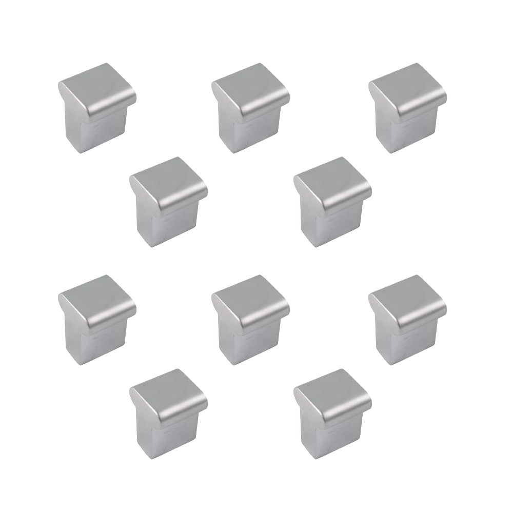 10 Un. TIRADOR Pomo cromo mate para Mueble 16x16MM