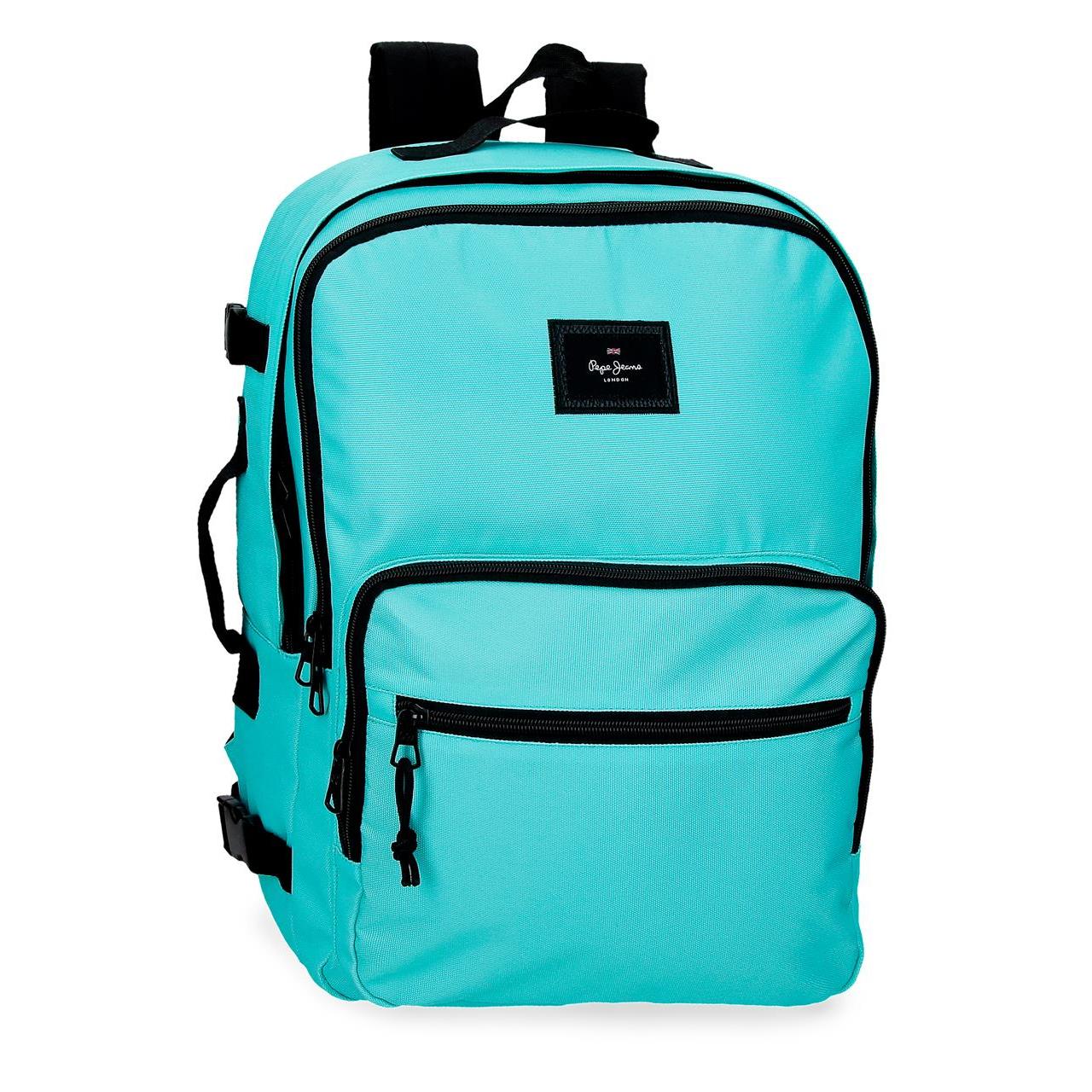 Mochila escolar adaptable a carro Pepe jeans Aris colorful turquesa