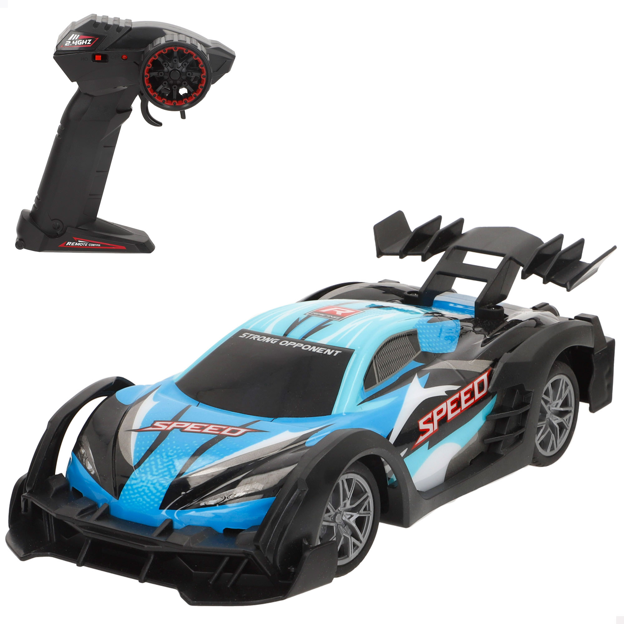 Speed & Go - Coche teledirigido a escala 1:18, 6 direcciones, frecuencia 2.4 GH.z, velocidad de 12 km/h, alcance de 25 metros, carga USB, radiocontrol niño, control remoto, coches teledirigidos para niños, regalos niño 4 años