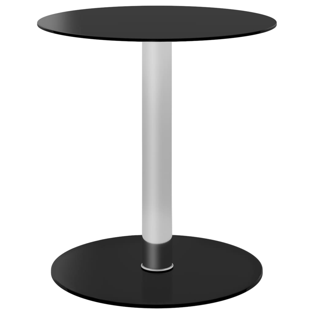 Vidaxl Mesa de Centro de Vidrio Templado 40 Cm Transparente y Negro