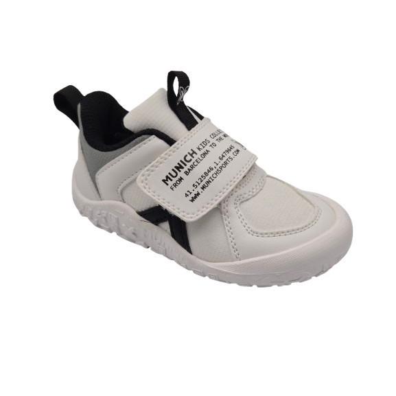 Munich - Zapatillas con velcro para niños Munich Mini Lito Vco 03, diseño cómodo y fácil de poner, ideal para uso diario en colegio o actividades lúdicas, color blanco