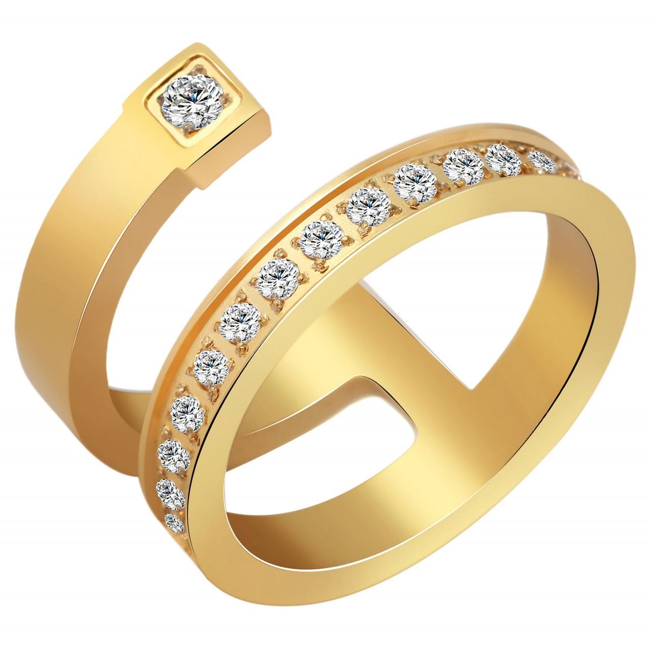 Akzent® Anillo Feminino em Aço Inoxidável - Tam.56 - 0398