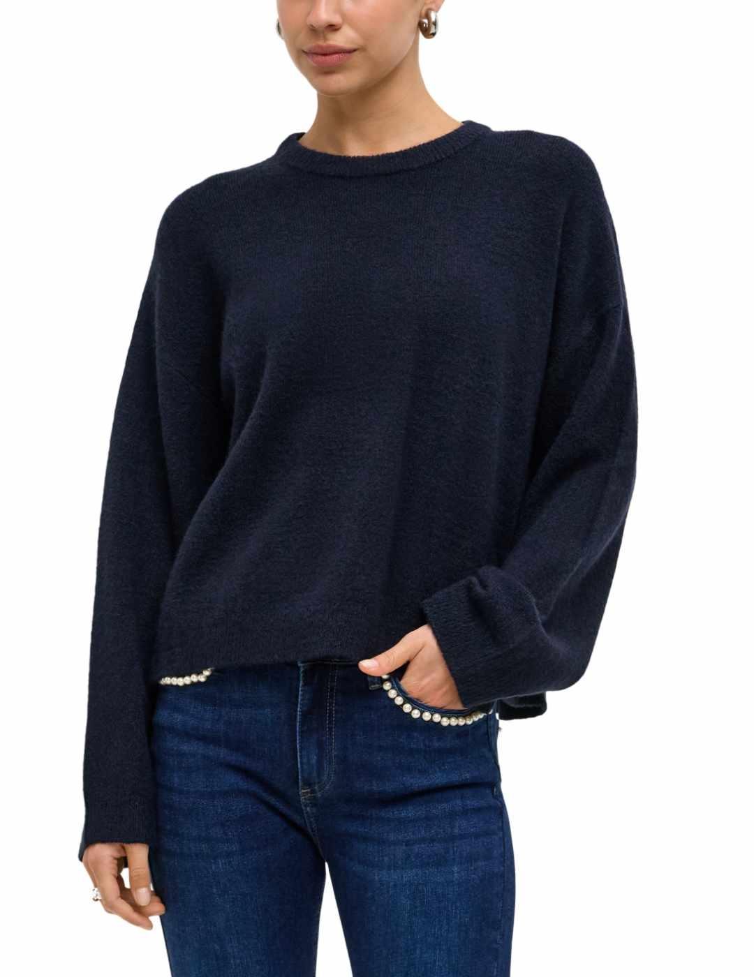 Jersey básico Only Simoni azul marino para mujer