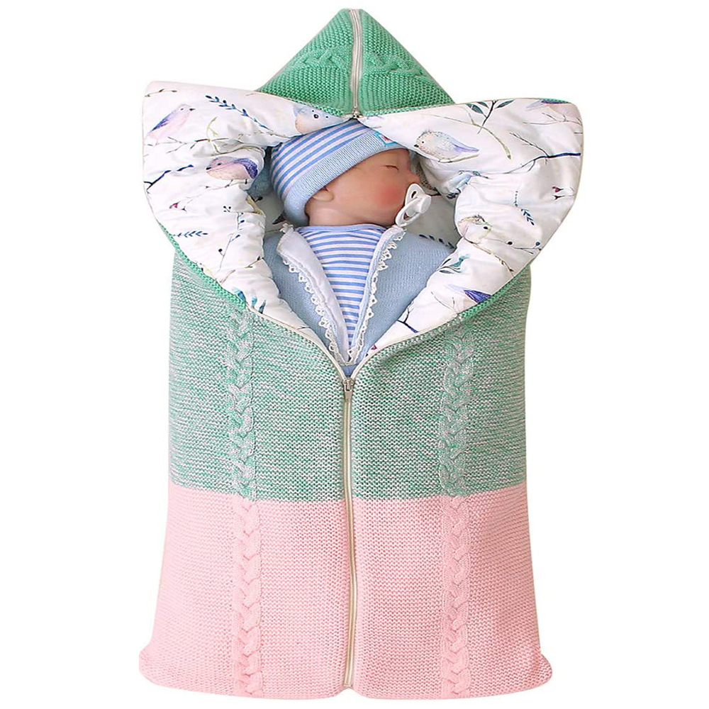 TK Saco de dormir para recién nacidos, saco de dormir para bebés, manta de invierno cálida, sobre con cremallera