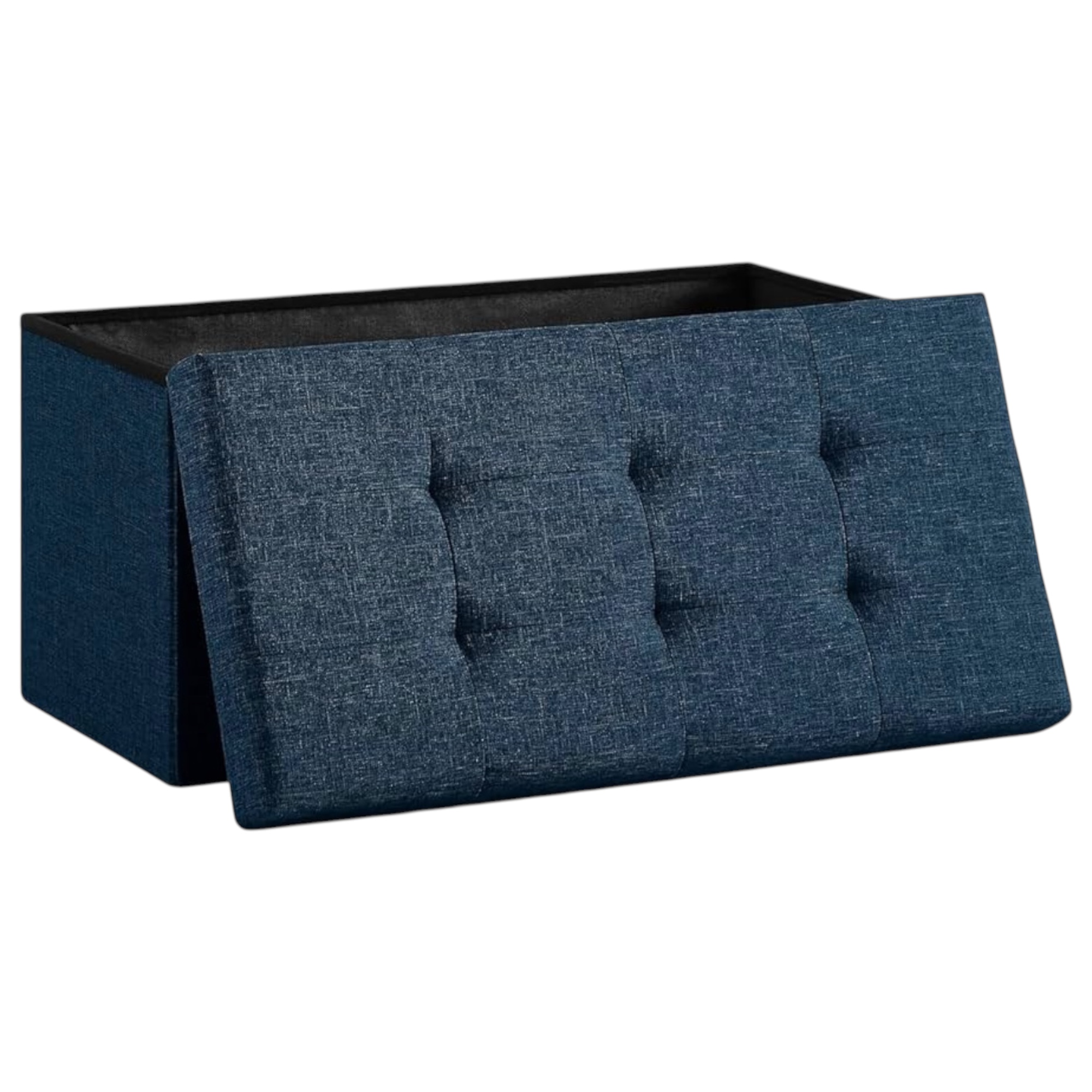 Puff Almacenaje, Baúl de Almacenaje Plegable, Taburete Reposapiés, Banco de Cubo, Soporta hasta 300 kg, para Sala de Estar, Dormitorio, Entrada .Baúl Puff Taburete de Almacenamiento otomano, Taburete de Lino, reposapiés para Asiento （cajon-001 2190 D7）