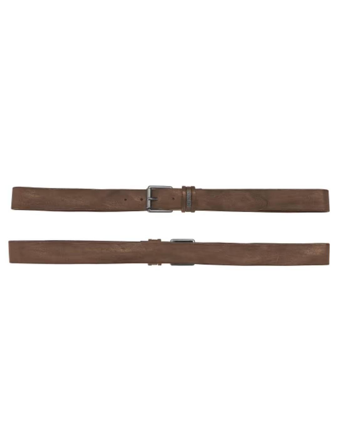 Cinturón Guess Vintage marrón fino de piel para hombre