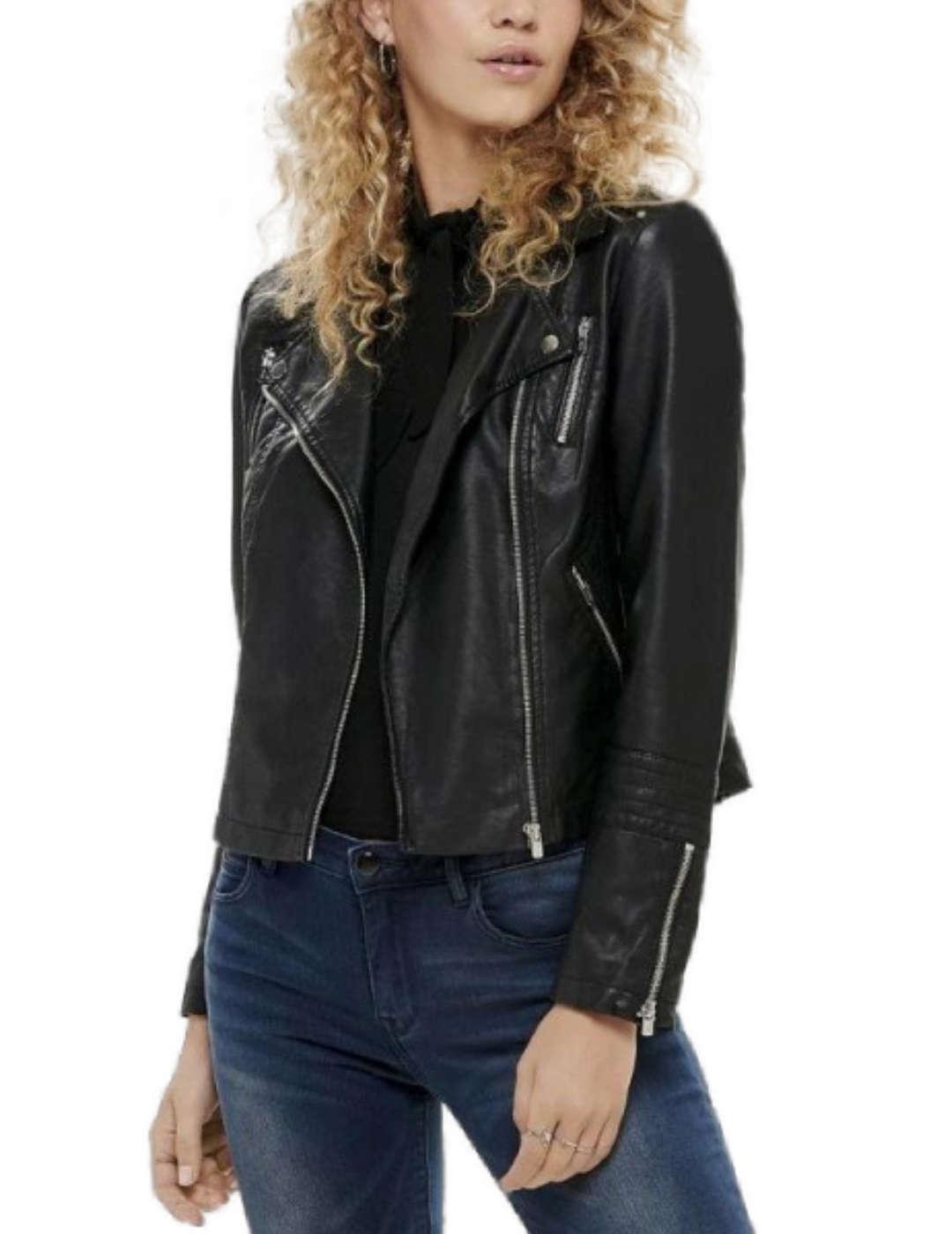 Only - Chaleco de cuero vegano Onlgemma Bik Noos para mujer, estilo moderno y elegante, ideal para outfits formales e informales