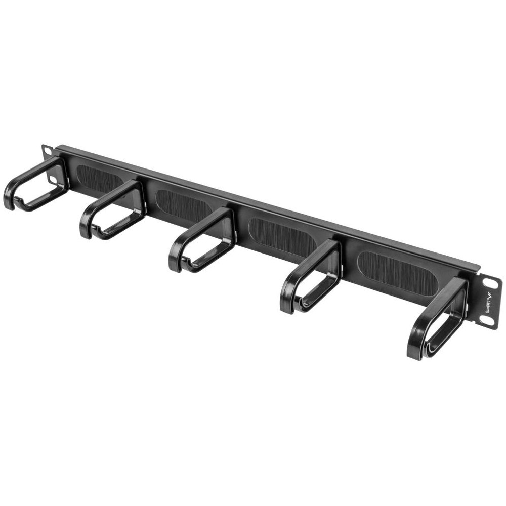 Panel pasacables con cepillo Lanberg AK-1203-B 1U 19" negro RAL9004 organización profesional