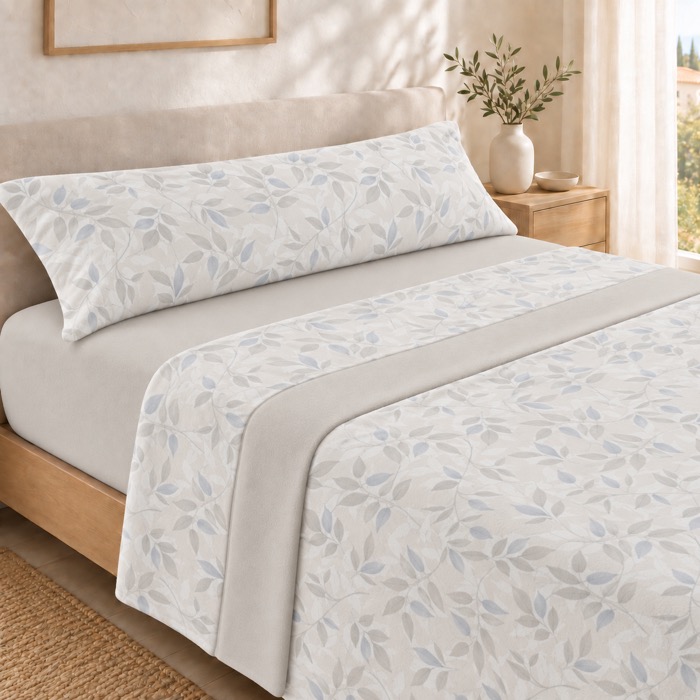 Juego de Sábanas de Coralina para Invierno, 100% Poliéster, Tacto Muy Suave y Cálido, Inclueye Bajera Ajustable, Encimera y Funda de Almohada, Lavable a Máquina, Disponible para Camas de 90, 105, 135, 150 y 180 cm