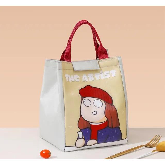 LD Morphling-Lonchera térmica de almuerzo- Student Portable Lunch Bag Waterproof and Oil-Proof