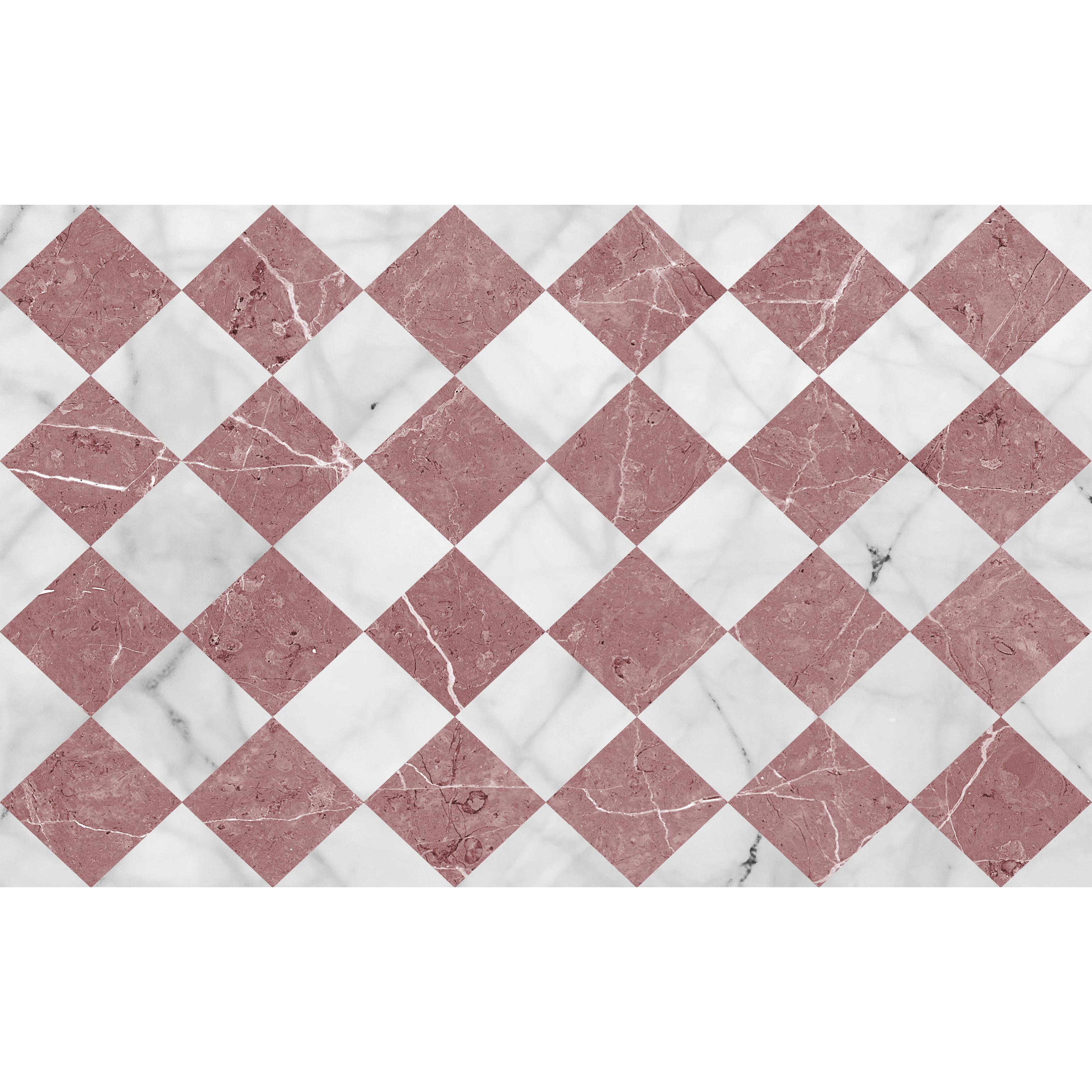 VINILIKO, Alfombra interior/exterior PVC Gadir Rojo, estilo baldosas