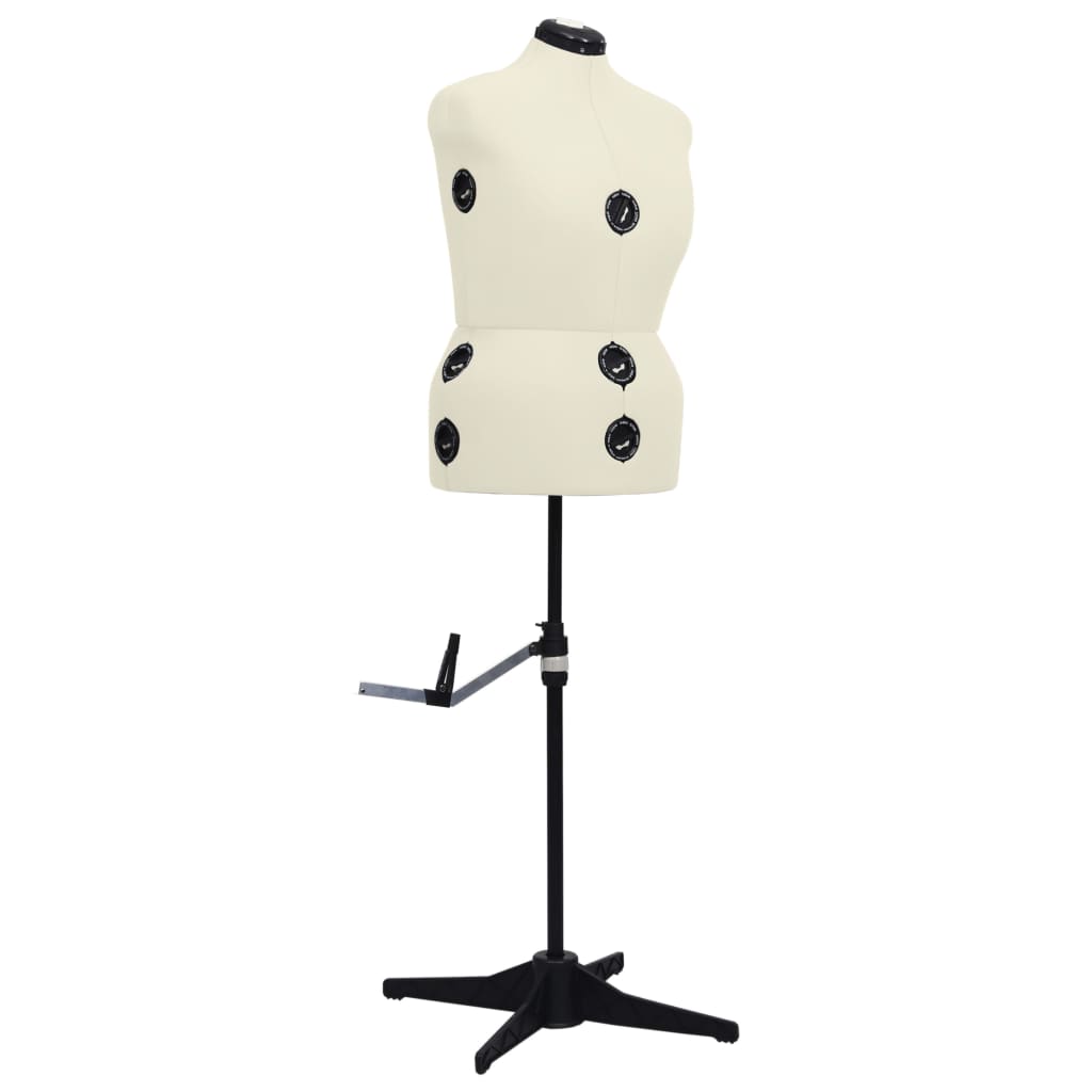 vidaXL Maniquí de Sastre Ajustable Mujer Talla L 44-50 Diseñador de Moda Color Crema,  Gris,  Negro y mas