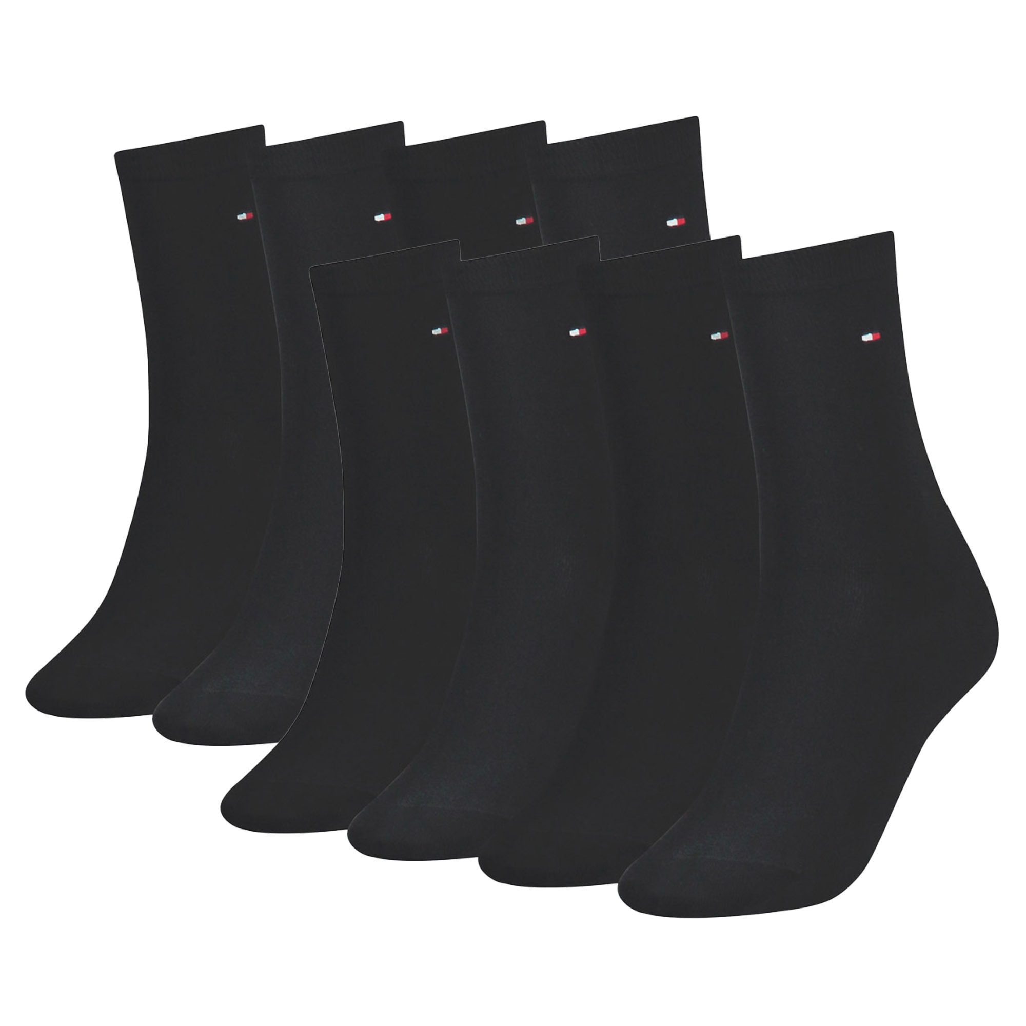 TOMMY HILFIGER Calcetines de Mujer, Paquete de 8 - Sock Casual, ECOM, cortos, sólido GIFTBOX SPORTY RIB SHORT SOCK