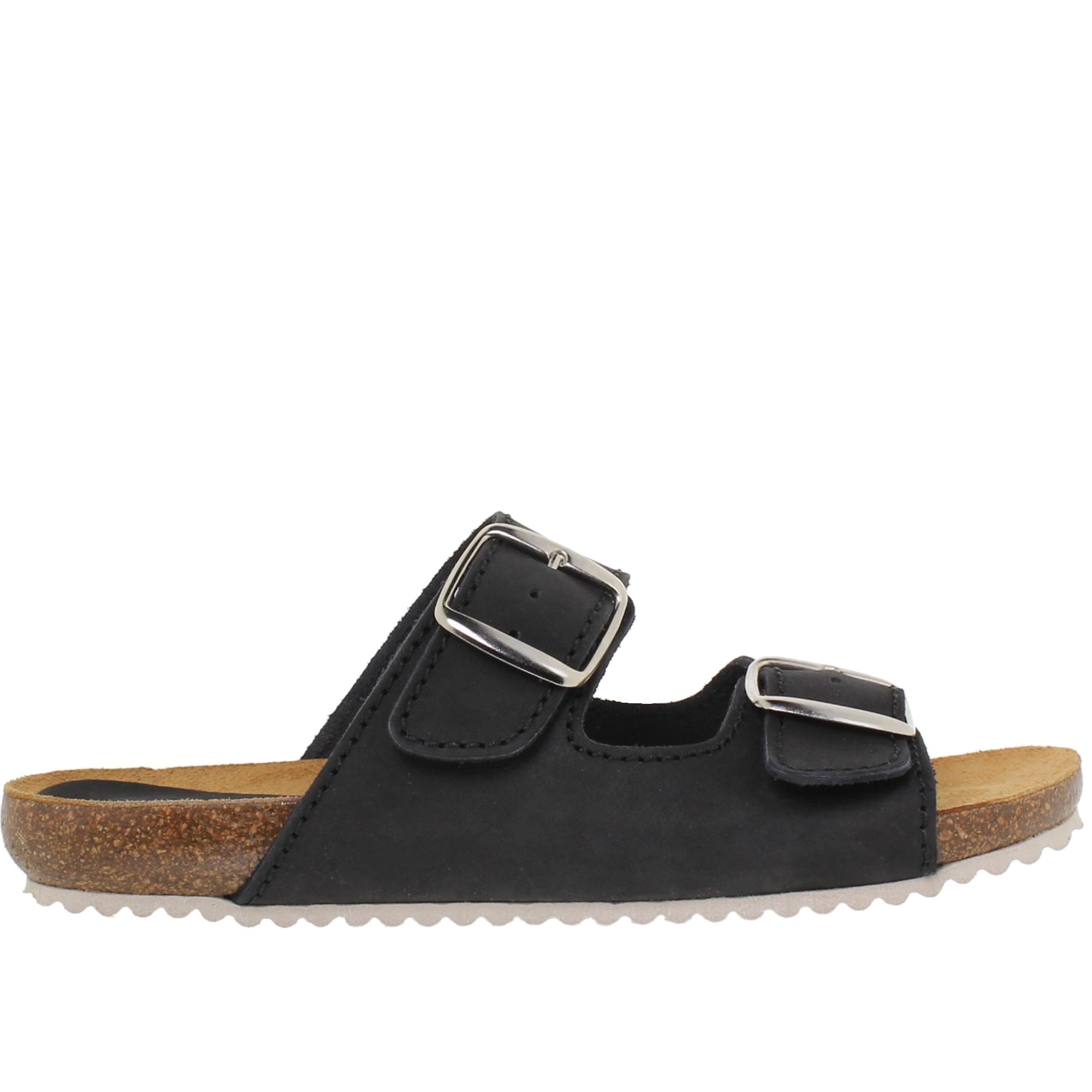 Blusandal Sandalia Bio Mujer Piel Negro 2 Hebillas 896BLU