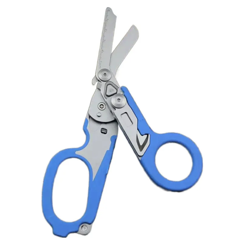 TK Tijeras De Emergencia Médica Plegables 6 En 1 Kit De Primeros Auxilios Para Supervivencia Al Aire Libre Herramienta EDC Con Funda Accesorio