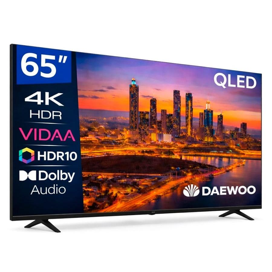 Daewoo - Televisión smart TV QLED 65 pulgadas 4K UHD HDR10 con sistema Vidaa, procesador quad core y sonido Dolby Audio - 65VB56QV