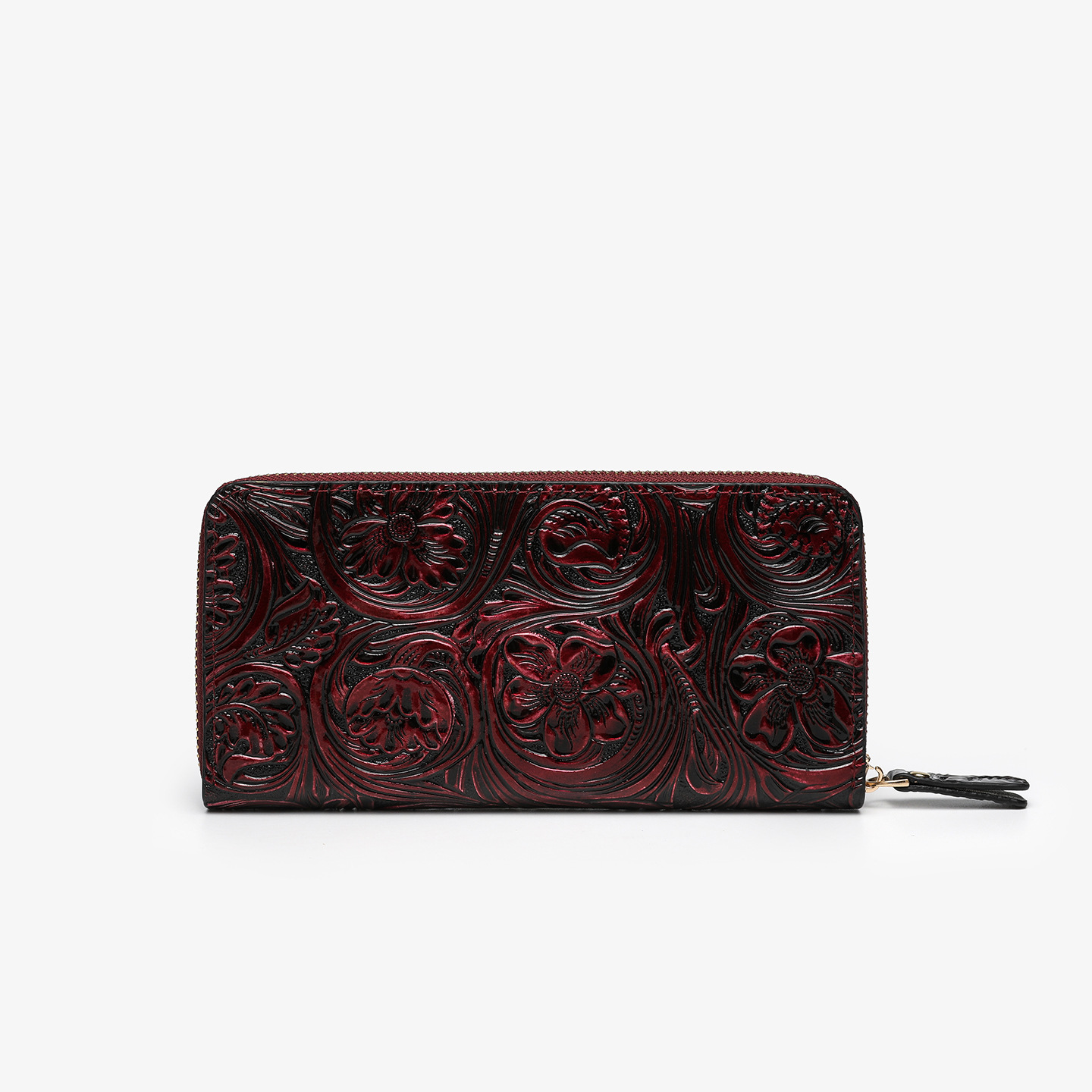 Bolso de mano vintage para mujer hecho a mano en relieve, una billetera de mujer conveniente y práctica