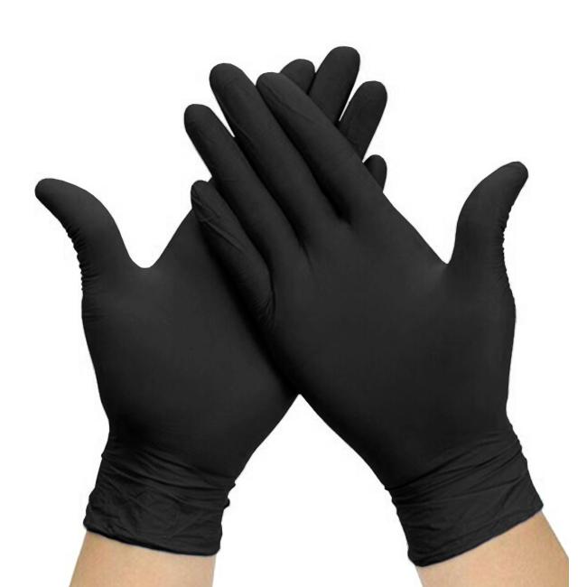 MONOUSO | Guantes de Nitrilo Sin Talco Negro Talla XL AQL 1.5 (100 Uds)