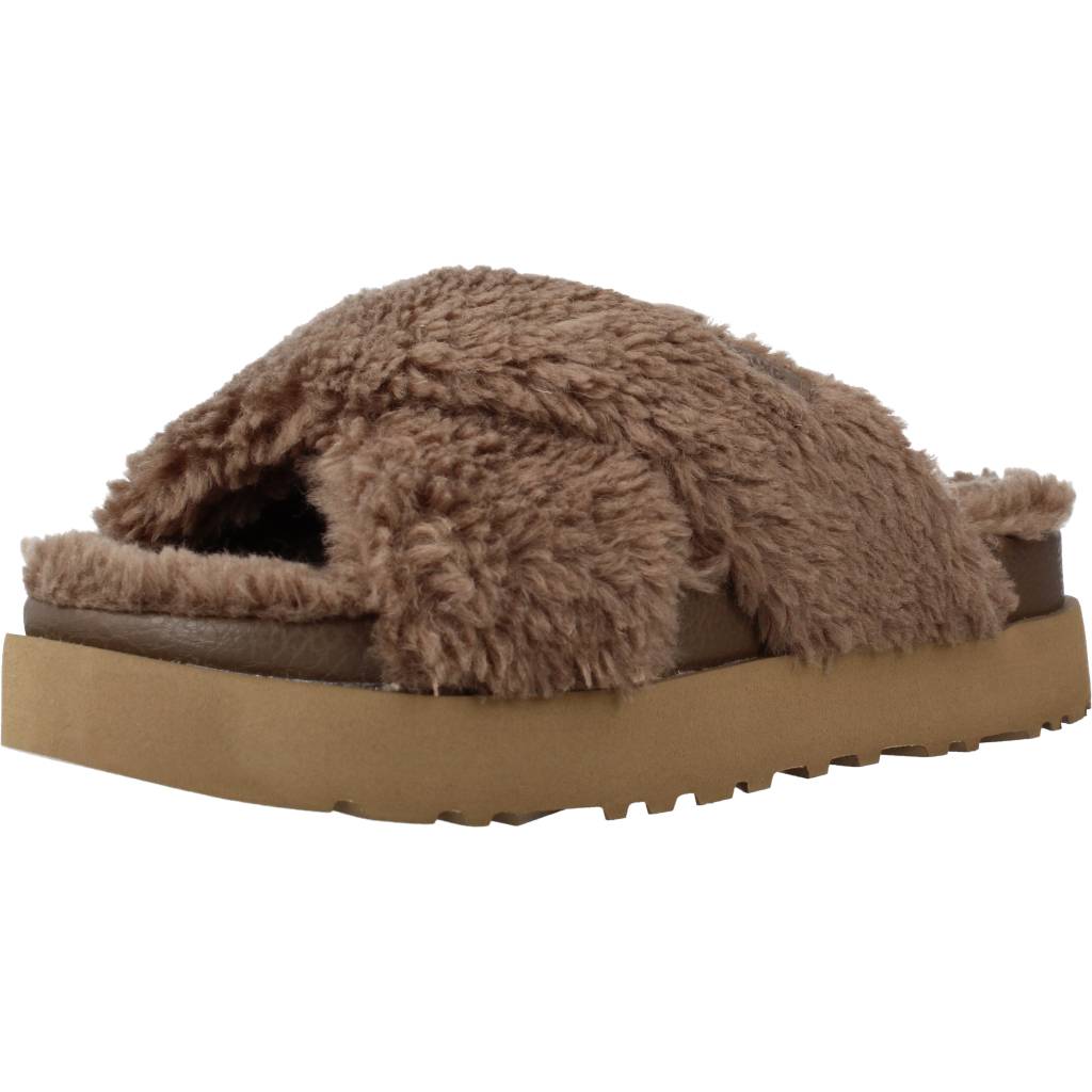 Zapatillas Hogar Mujer Marca Ugg Modelo W Fuzz Sugar Cross Slide