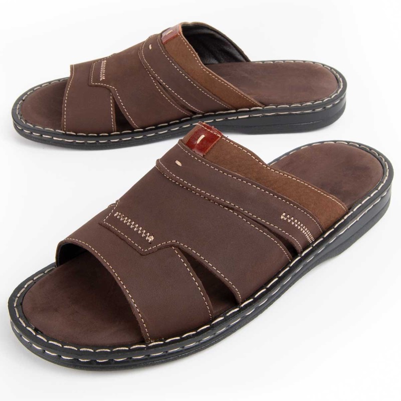Sandalia De Piel Para Hombre. Purapiel Beira9 103016