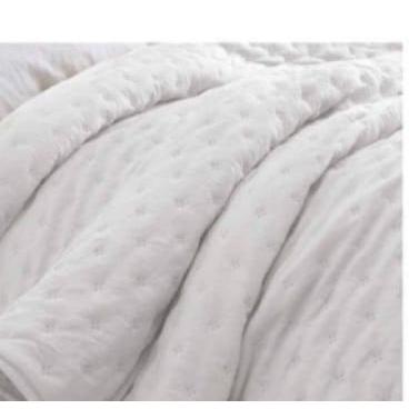 Colcha Bouti Soft Color Blanco Liso con Rellenos Acolchado para Vestir la Cama Todo el Año