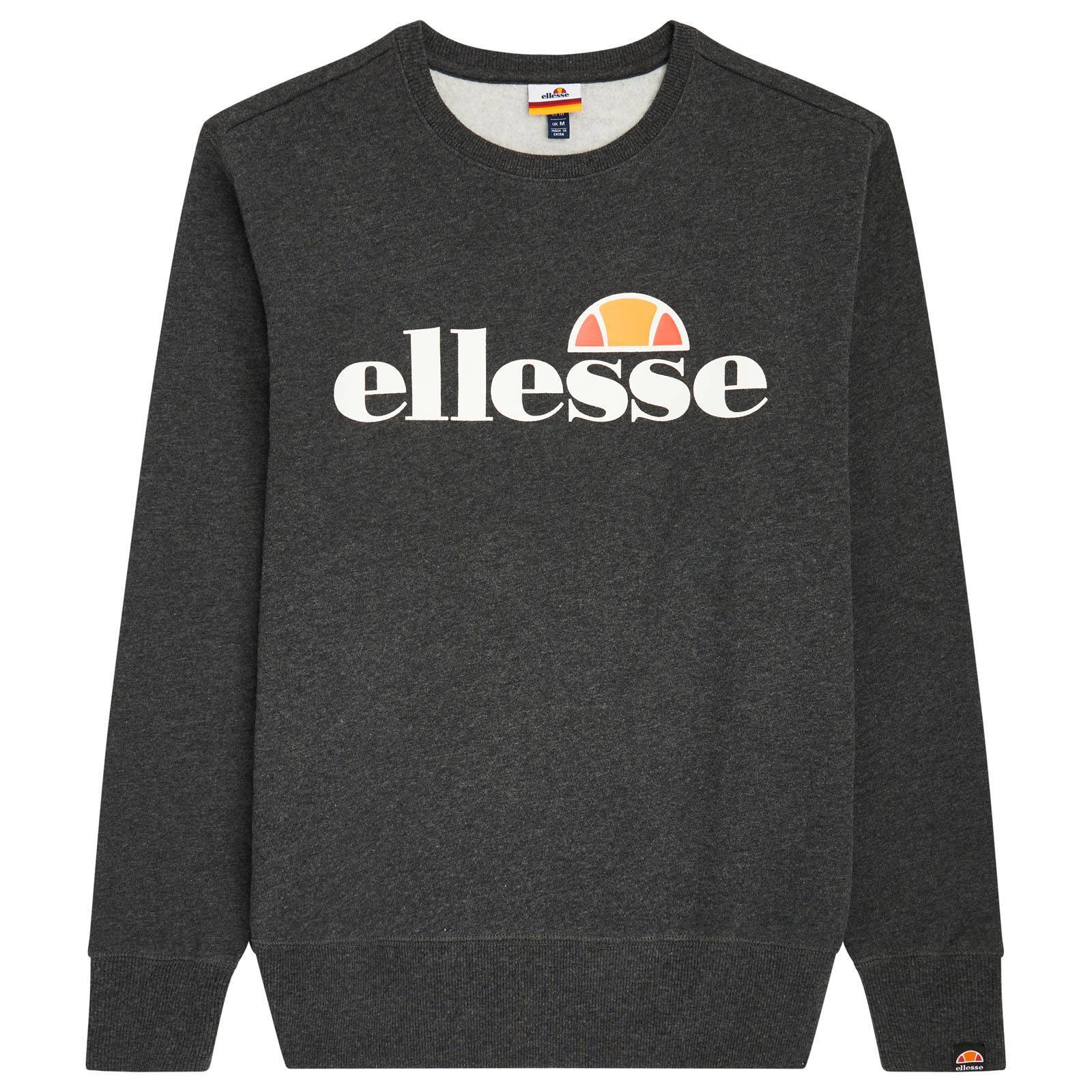 ellesse Sudadera para hombre SUCCISO - Sudadera, Cuello redondo, Manga larga, Logotipo impreso SL Succiso