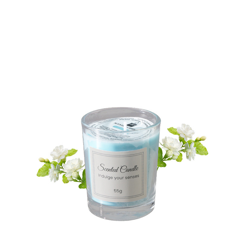 Exclusiva vela perfumada creativa de alta gama, cera de soja hecha a mano sin humo, exquisita caja de regalo de vidrio, perfecta como recuerdo