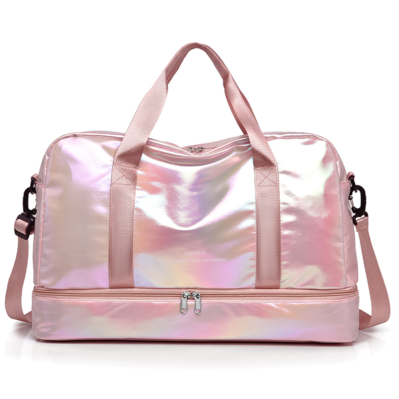 Bolso De Viaje Para Mujer Gran Capacidad Bolso De Hombro Casual Bandolera Equipaje Separación Seco-Mojo Deportivo Y Fitness