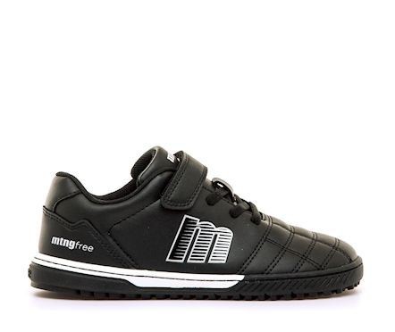 Zapatillas niño Mustang free barefoot Gamon black color negro deportivos tipo football para junior de calzado respetuoso muy comodas y muy flexibles con cierre de tira adherente y elasticos by Mustang