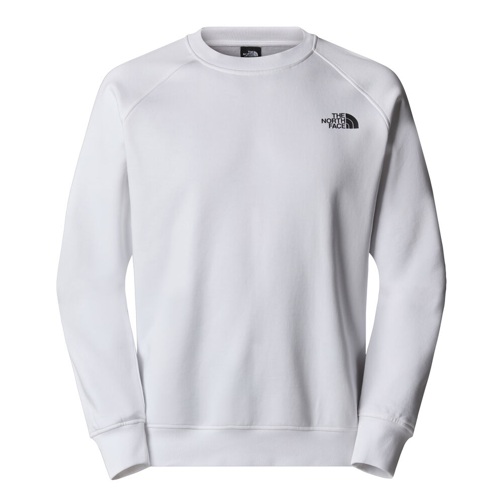 Sudadera Blanca The North Face Reglan RedBox Crew Suave y Transpirable