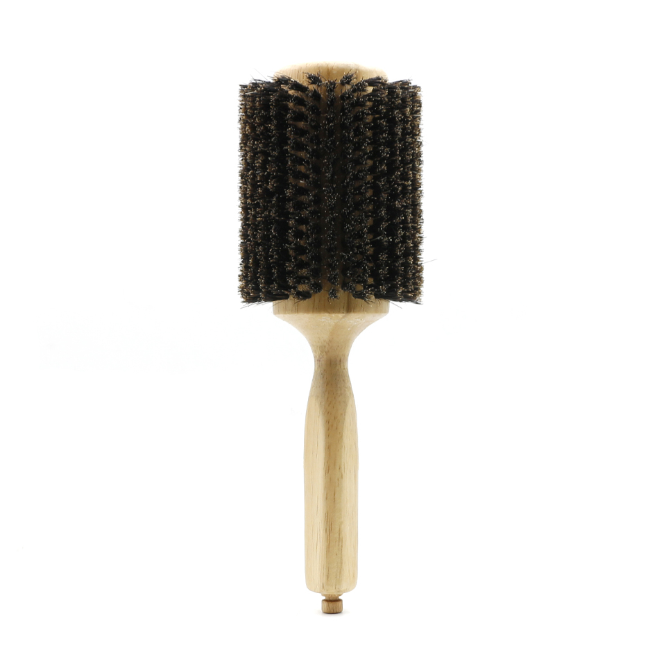TK Cepillo Redondo De Pelo De Cebo Profesional Con Mango De Madera Tamaños Removible Cola Para Peluquería Y Salón De Belleza