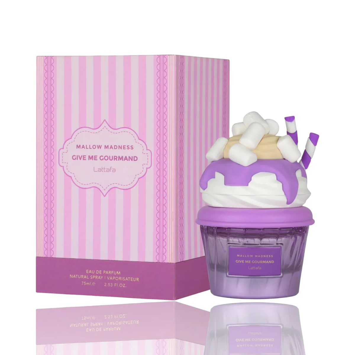 Give Me Gourmand  Lattafa Eau de Parfum 100 ml · Perfume Dulce y Cremoso para Mujer · Fragancia Gourmand con Notas Intensas de Vainilla y Azúcar · Aroma Atractivo, Cálido y Duradero · Perfume Árabe de Lujo