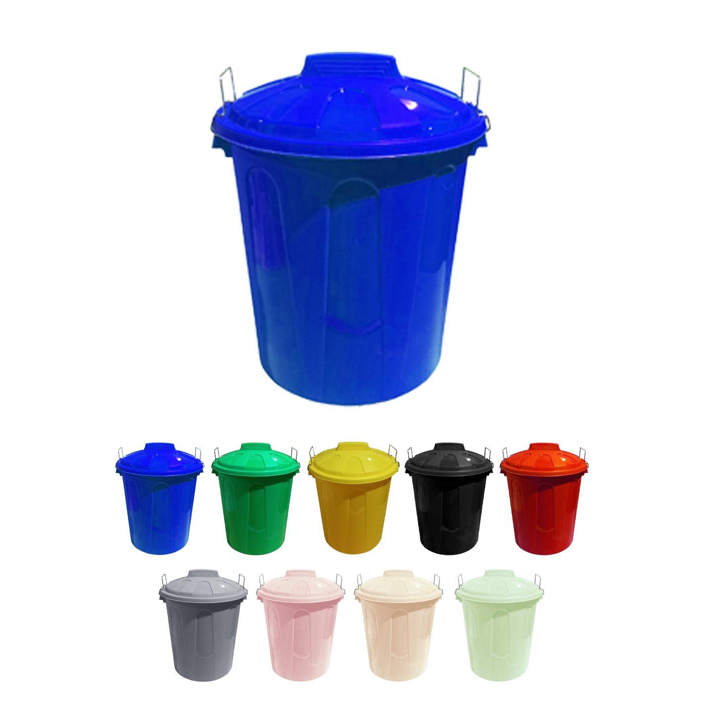 JARDIN202 - Cubo Basura de plástico con Tapadera | Cubo almacenaje y reciclar